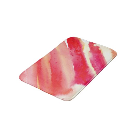 Lipstick herinneringen Roze Oranje Waterverf Badmat (Gekanteld)