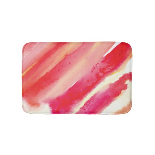 Lipstick herinneringen Roze Oranje Waterverf Badmat (Voorkant)