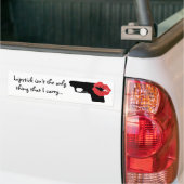 Lipstick is niet het enige dat ik draag... bumpersticker (Op Truck)