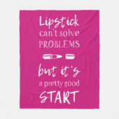 Lipstick kan problemen niet oplossen fleece deken (Voorkant)