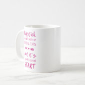 Lipstick kan problemen niet oplossen koffiemok (Voorkant links)