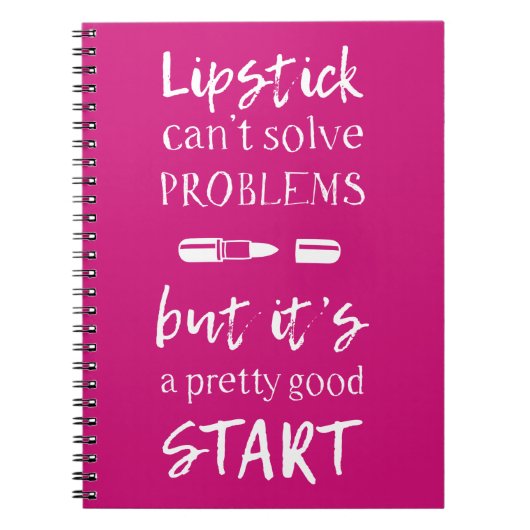 Lipstick kan problemen niet oplossen notitieboek (Voorkant)