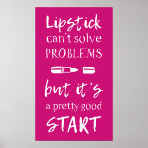 Lipstick kan problemen niet oplossen poster