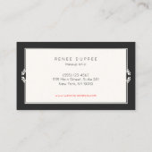  lipstick Kiss Black White Striped Visitekaartje (Achterkant)