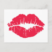Lipstick Kiss Briefkaart (Voorkant)