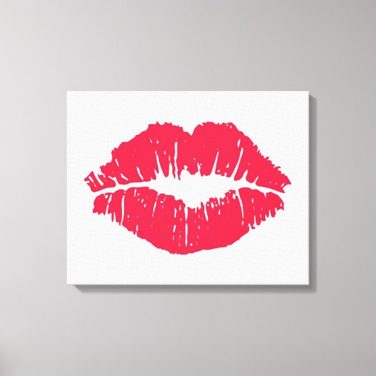 Lipstick Kiss Canvas Afdruk (Voorkant)