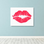 Lipstick Kiss Canvas Afdruk (Insitu (Houten vloer))