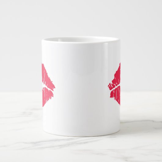 Lipstick Kiss Grote Koffiekop (Voorkant)