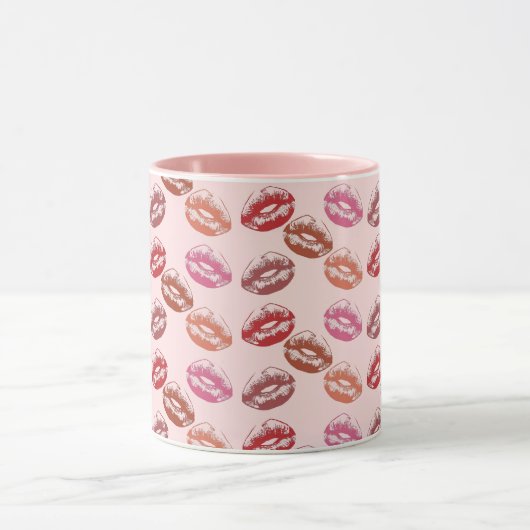 Lipstick Kiss Lip Prints Roze Mok (Midden)