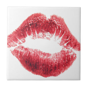 Lipstick Kiss - Lips Tegeltje