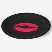 Lipstick Kiss Papieren Bordje (Gekanteld)
