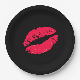 Lipstick Kiss Papieren Bordje