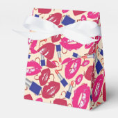 Lipstick Kiss Pattern Bedankdoosjes (Voorkant Zijde)