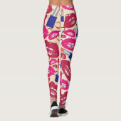 Lipstick Kiss Pattern Leggings (Achterkant)