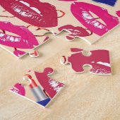 Lipstick Kiss Pattern Legpuzzel (Zijkant)