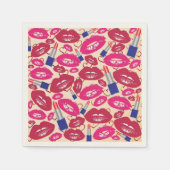 Lipstick Kiss Pattern Servetten (Voorkant)