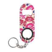 Lipstick Kiss Pattern Sleutelhanger Flessenopener (Voorkant)