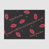 Lipstick Kiss Pattern Valentijnsdag Tissue Paper Tissuepapier (Voorkant)