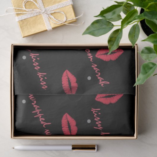 Lipstick Kiss Pattern Valentijnsdag Tissue Paper Tissuepapier (Geschenk)