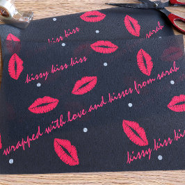 Lipstick Kiss Pattern Valentijnsdag Tissue Paper Tissuepapier