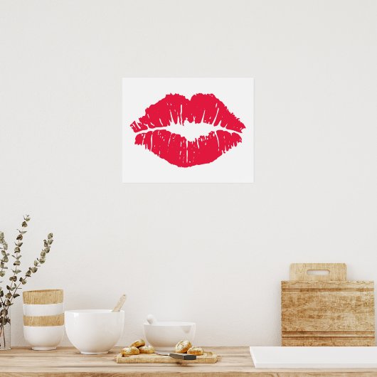 Lipstick Kiss Poster (Keuken)