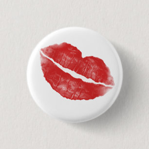 Lipstick Kiss Ronde Button 3,2 Cm