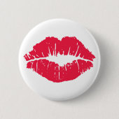 Lipstick Kiss Ronde Button 5,7 Cm (Voorkant)