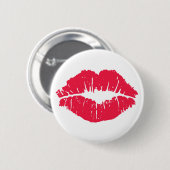 Lipstick Kiss Ronde Button 5,7 Cm (Voorkant /achterkant)