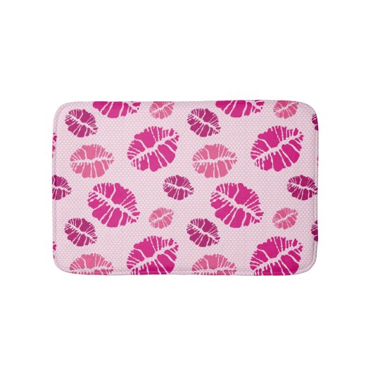 Lipstick Kiss Shape Print Patroon Badmat (Voorkant)