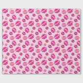 Lipstick Kiss Shape Print Patroon Cadeaupapier (Vlak)