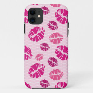 Lipstick Kiss Shape Print Patroon iPhone 11 Hoesje