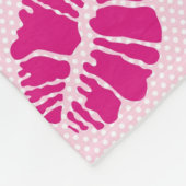 Lipstick Kiss Shape Print Patroon Fleece Deken (Hoek)
