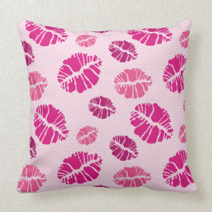 Lipstick Kiss Shape Print Patroon Kussen
