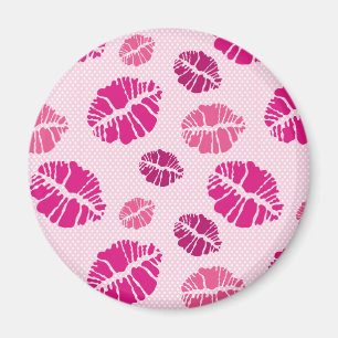 Lipstick Kiss Shape Print Patroon Magneet