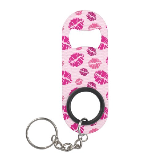 Lipstick Kiss Shape Print Patroon Mini Flessenopener (Voorkant)