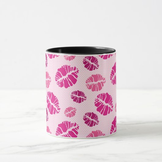 Lipstick Kiss Shape Print Patroon Mok (Midden)