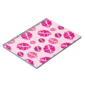 Lipstick Kiss Shape Print Patroon Notitieboek (Linkerzijde)