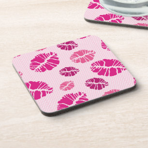 Lipstick Kiss Shape Print Patroon Onderzetter