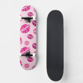 Lipstick Kiss Shape Print Patroon Persoonlijk Skateboard (Voorkant)