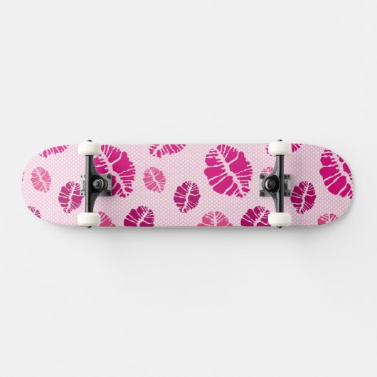 Lipstick Kiss Shape Print Patroon Persoonlijk Skateboard (Horizontaal)