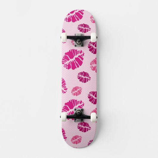 Lipstick Kiss Shape Print Patroon Persoonlijk Skateboard (Voorkant)