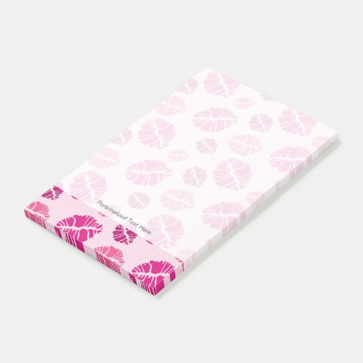 Lipstick Kiss Shape Print Patroon Post-it® Notes (Schuin)