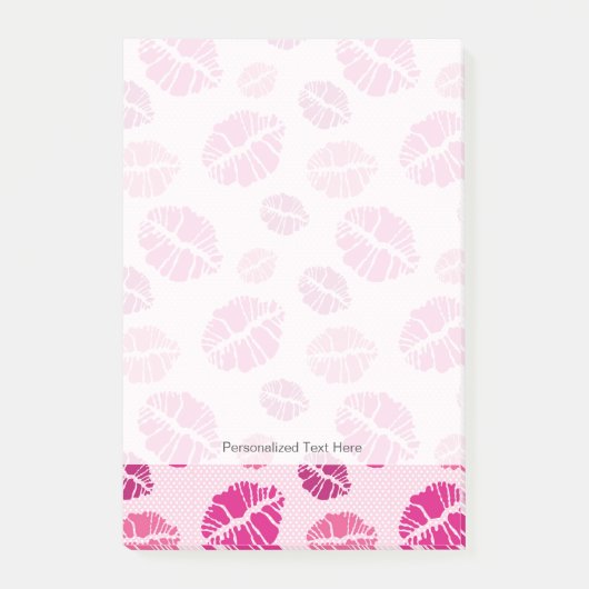 Lipstick Kiss Shape Print Patroon Post-it® Notes (Voorkant)