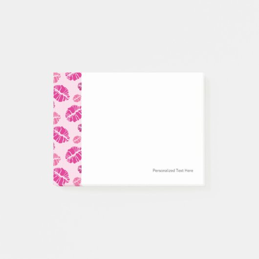 Lipstick Kiss Shape Print Patroon Post-it® Notes (Voorkant)