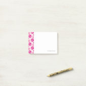 Lipstick Kiss Shape Print Patroon Post-it® Notes (Op bureau)
