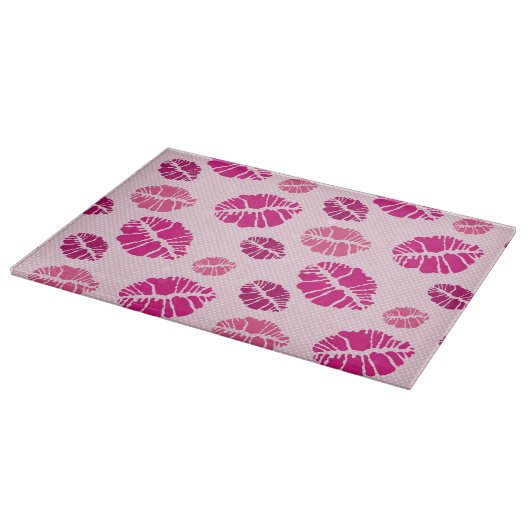 Lipstick Kiss Shape Print Patroon Snijplank (Hoek)