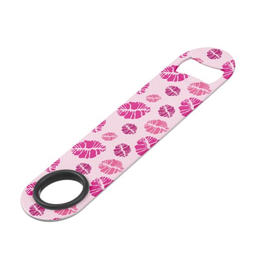 Lipstick Kiss Shape Print Patroon Speed Flessenopener (Voorkant Gekanteld)