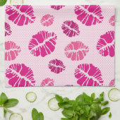 Lipstick Kiss Shape Print Patroon Theedoek (Gevouwen)