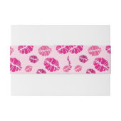 Lipstick Kiss Shape Print Patroon Uitnodigingen Wikkel (Achterkant Voorbeeld)