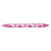 Lipstick Kiss Shape Print Patroon Zwarte Inkt Pen (Voorkant)